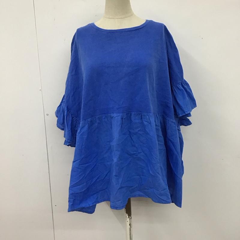 ニコアンド niko and... カットソー 半袖 半袖カットソー プリントTシャツ クルーネックカットソー FREE 無地 青 / ブルー / レディース USED 古着 中古 10123157