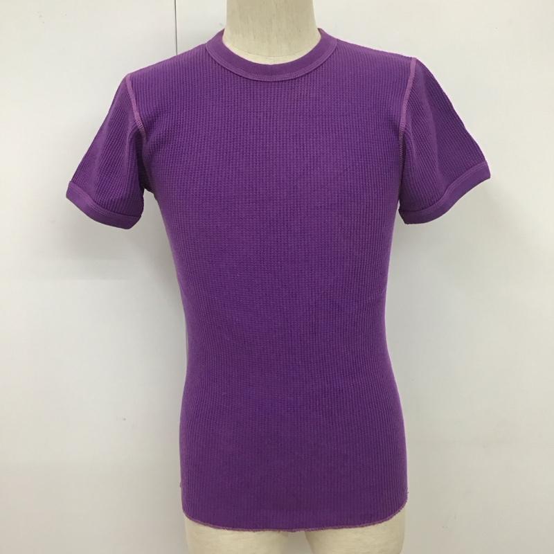 トイズマッコイ TOYS McCOY Tシャツ 半袖 半袖カットソー ワッフル地Tシャツ クルーネックカットソー M 無地 紫 / パープル /  メンズ USED 古着 中古 10111642