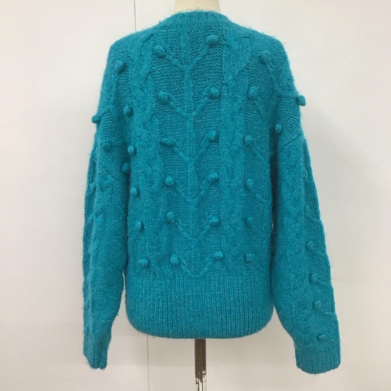 ザラ ZARA カーディガン 長袖 長袖カーディガン ニットカーディガン 前開きニット M 青 / ブルー / レディース USED 古着 中古 10110449