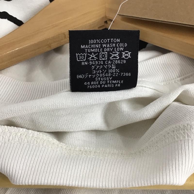 ステューシー STUSSY Tシャツ 半袖 半袖カットソー プリントTシャツ クルーネックカットソー L プリント 白 / ホワイト / メンズ USED 古着 中古 10138438
