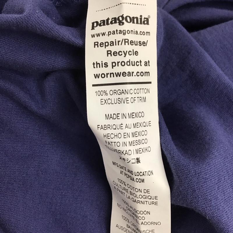 パタゴニア patagonia Tシャツ 半袖 XL ロゴ、文字 X プリント 紺 / ネイビー / メンズ USED 古着 中古 10143302