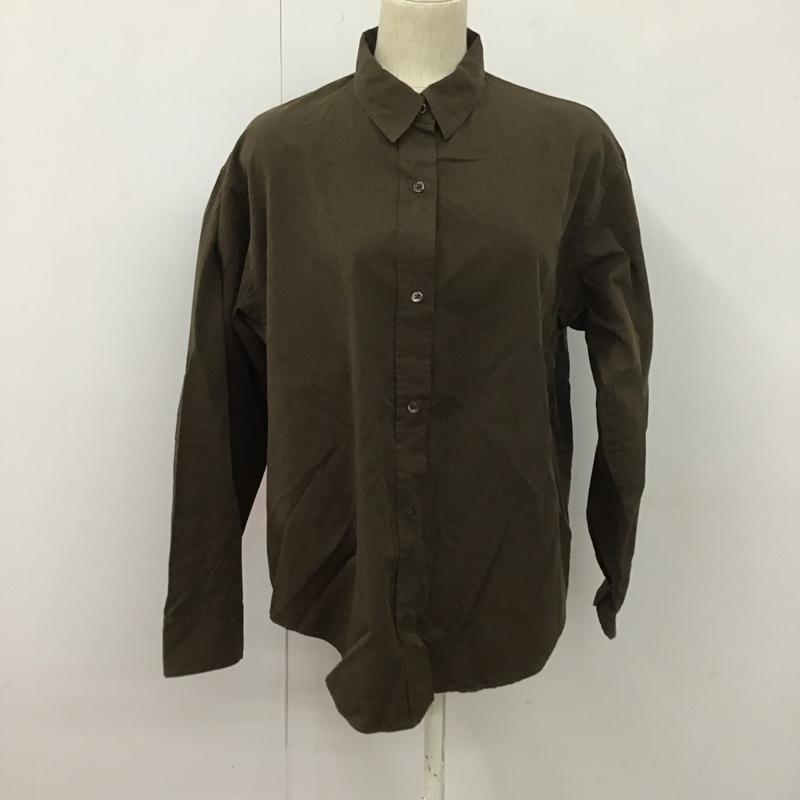 プラージュ Plage シャツ、ブラウス 長袖 長袖シャツ 無地シャツ カラーシャツ 無地 茶 / ブラウン / レディース USED 古着 中古 10127393