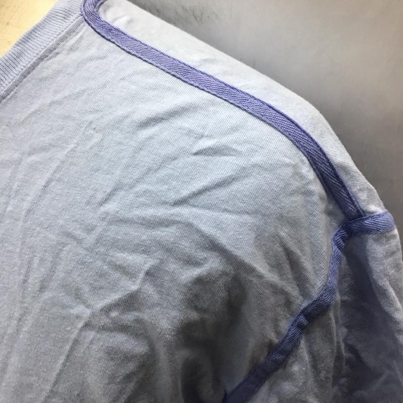 トミーヒルフィガー TOMMY HILFIGER Tシャツ 半袖 半袖カットソー プリントTシャツ クルーネックカットソー XL ロゴ、文字 水色 / ライトブルー / メンズ USED 古着 中古 10113883
