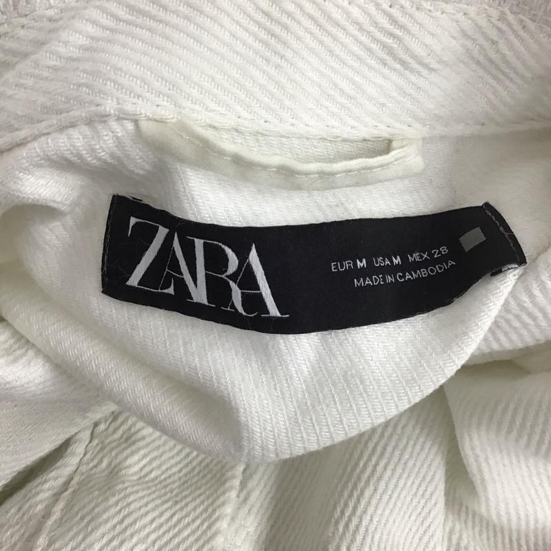 ザラ ZARA ジャケット、上着 ジャケット、ブレザー Gジャン デニムジャケット カラージャケット アウター M 無地 白 / ホワイト / レディース USED 古着 中古 10109252