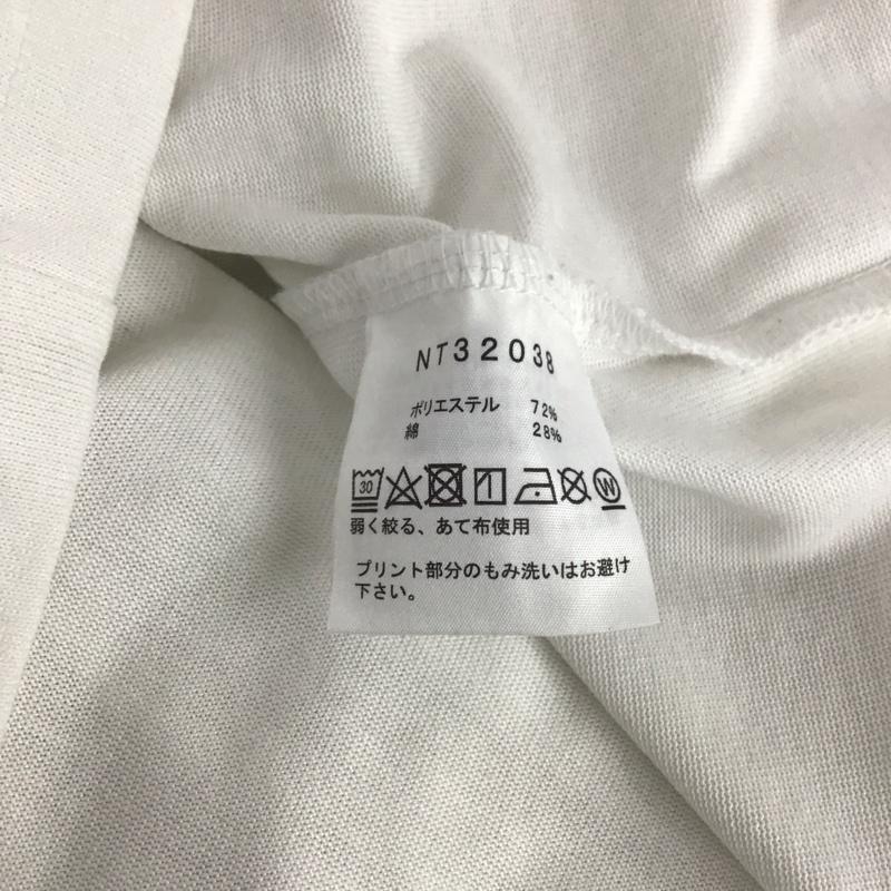 ザノースフェイス THE NORTH FACE Tシャツ 半袖 nt32038 スクエアロゴバックプリントTシャツ S ロゴ、文字 白 / ホワイト / メンズ USED 古着 中古 10146978