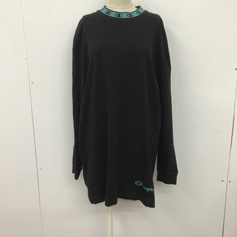 エックスガール X-girl Tシャツ 長袖 CWSP404 champion モックネック長袖Tシャツ S ロゴ、文字 黒 / ブラック / レディース USED 古着 中古 10107168