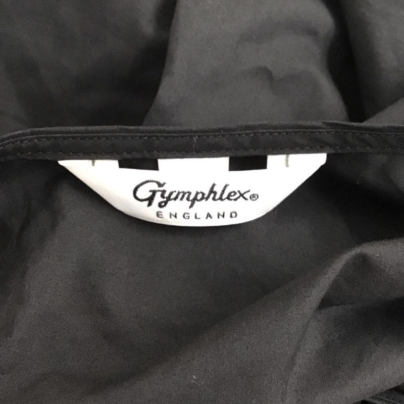 ジムフレックス GYMPHLEX ワンピース ロングスカート 長袖シャツワンピース ノーカラーシャツワンピ パフスリーブ ロゴ、文字 黒 / ブラック / レディース USED 古着 中古 10131762