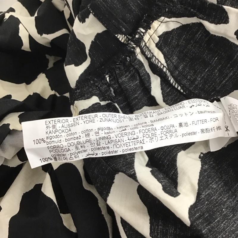 ザラ ZARA ワンピース ロングスカート 2427 250 093 バルーンスリーブ シャツワンピース スキッパーワンピース XS アニマル柄 白 / ホワイト / X 黒 / ブラック / レディース USED 古着 中古 10138651