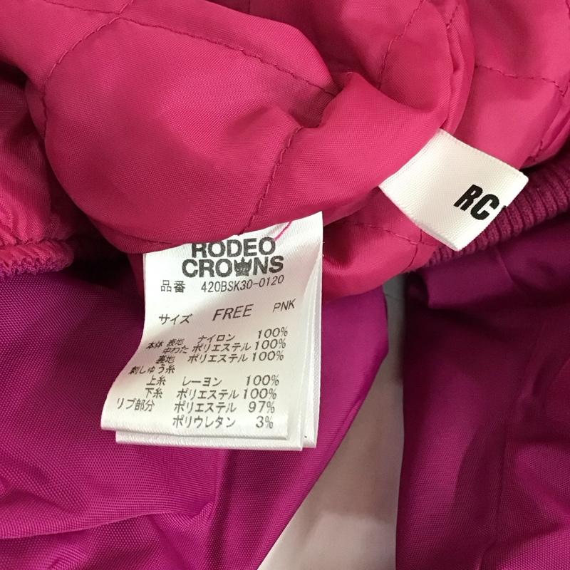ロデオクラウンズ Rodeo Crowns ジャケット、上着 ジャンパー、ブルゾン 420bsk30-0120 18SS リメイクビッグジャンパー ラグラン FREE ロゴ、文字 マゼンタ / マゼンタ / レディース USED 古着 中古 10119064