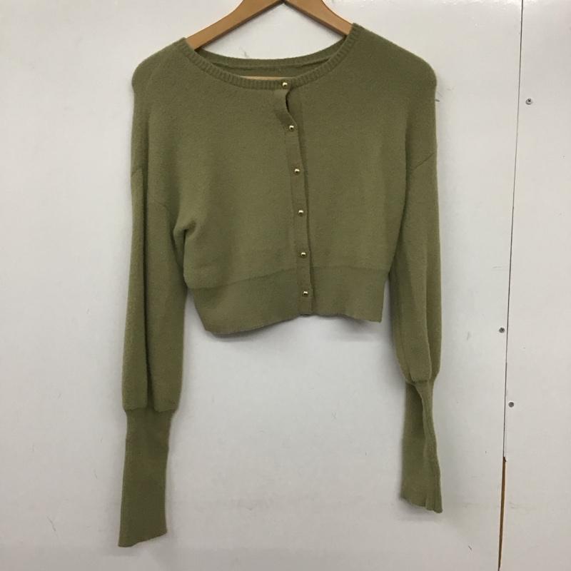 アルシーヴ archives カーディガン 長袖 M 無地 カーキ / カーキ / レディース USED 古着 中古 10138169