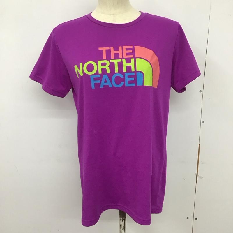 ザノースフェイス THE NORTH FACE カットソー 半袖 ntw31313 COLORFULLOGO 半袖カットソー プリントTシャツ XL ロゴ、文字 紫 / パープル / レディース USED 古着 中古 10125189