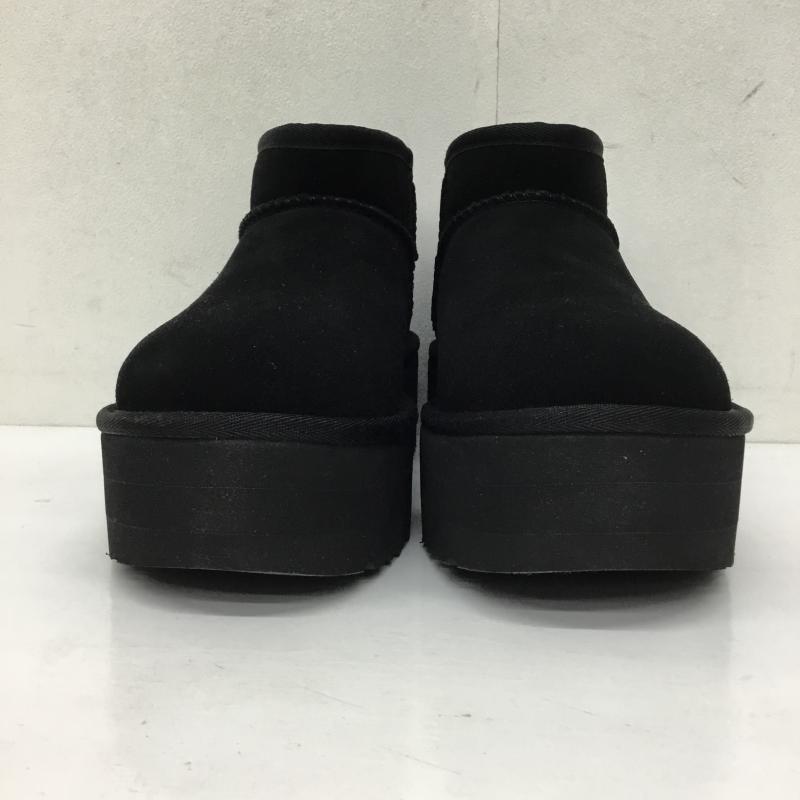 アグ UGG ブーツ ショートブーツ 1135092 Classic Ultra Mini Platform クラシック ウルトラ ミニ プラットフォーム 24.0cm 無地 黒 / ブラック / レディース USED 古着 中古 10138275