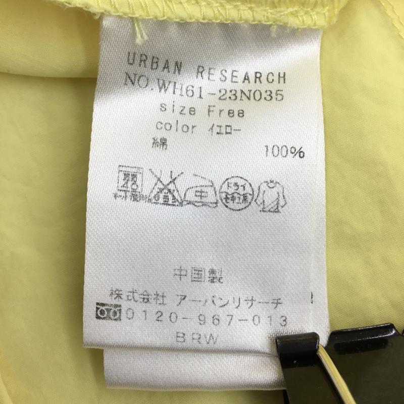 アーバンリサーチ URBAN RESEARCH カットソー 半袖 ノースリーブ FREE 無地 黄 / イエロー / レディース USED 古着 中古 10139439