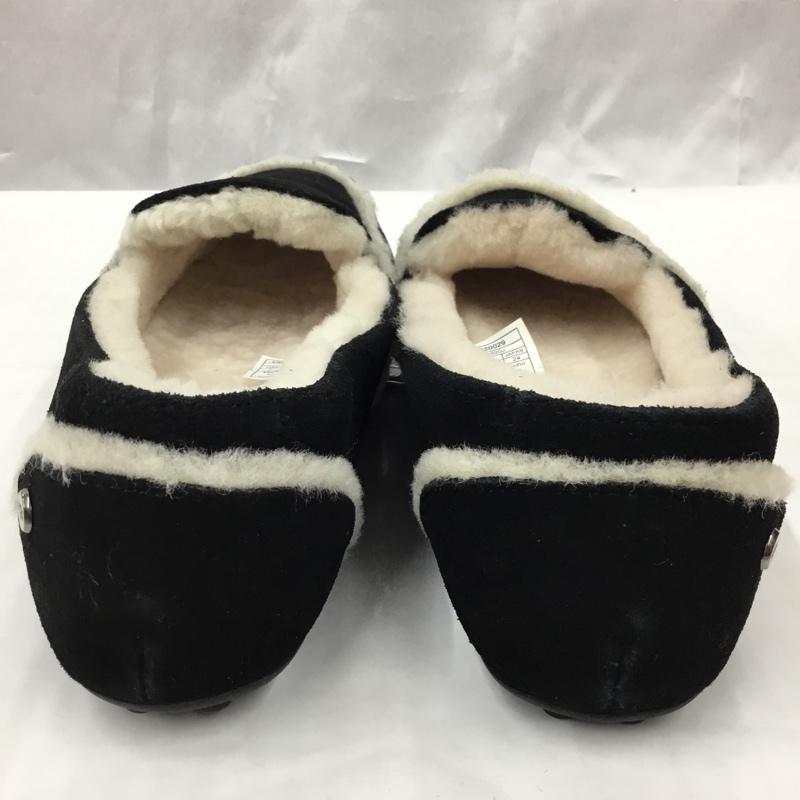 アグ UGG カジュアルシューズ カジュアルシューズ 1020029 HAILEY ヘイリー モカシン 24cm 箱有 24.0cm ワンポイント 黒 / ブラック / X 白 / ホワイト / レディース USED 古着 中古 10105722