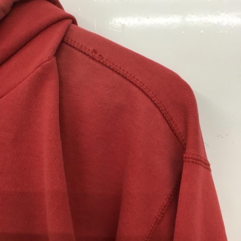 カーハート Carhartt パーカー 長袖 裏起毛 プルオーバー ロゴ、文字 赤 / レッド / メンズ USED 古着 中古 10133760