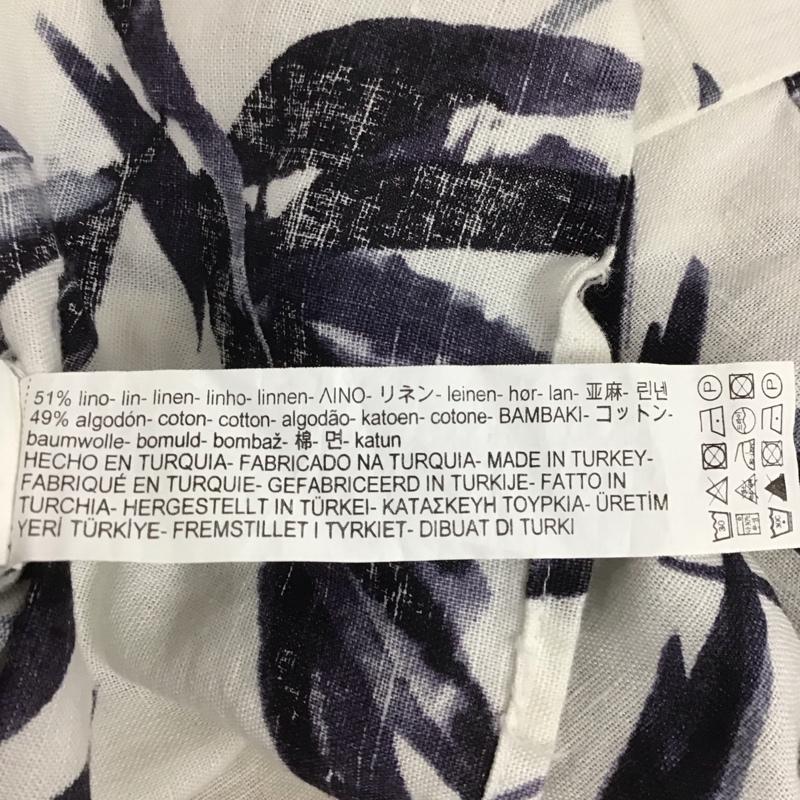 ザラメン ZARA MAN シャツ、ブラウス 半袖 半袖シャツ プリントシャツ アロハシャツ XL プリント 白 / ホワイト / メンズ USED 古着 中古 10146170
