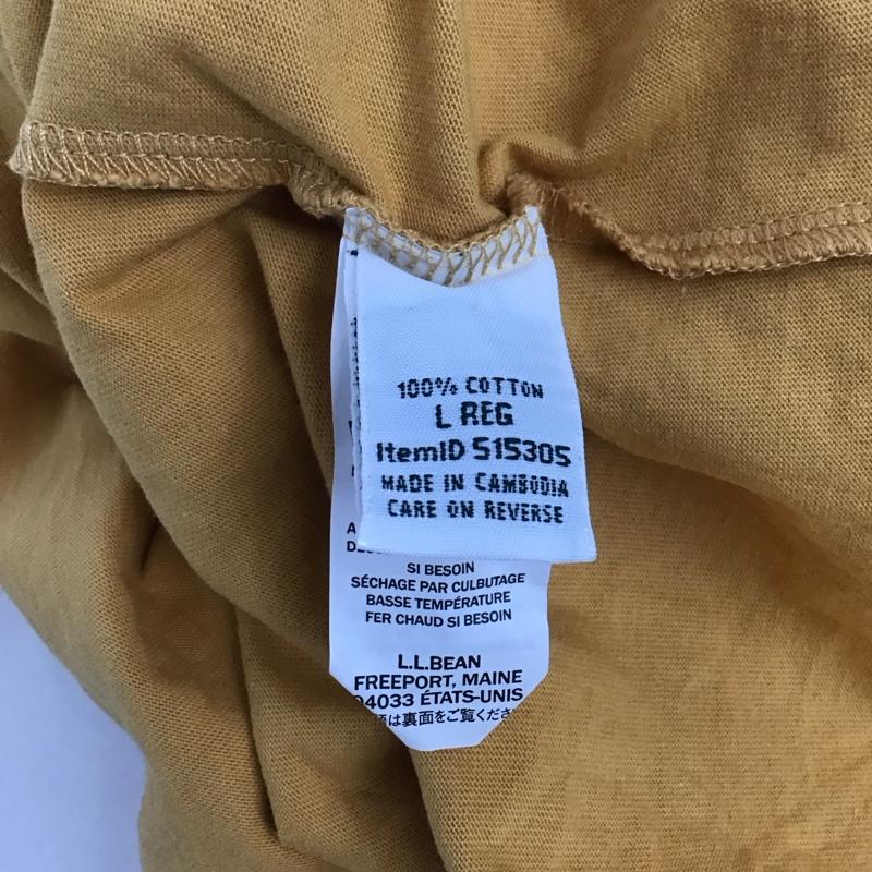 エルエルビーン L.L.Bean Tシャツ 半袖 半袖カットソー プリントTシャツ クルーネックカットソー L プリント 黄 / イエロー / メンズ USED 古着 中古 10129817