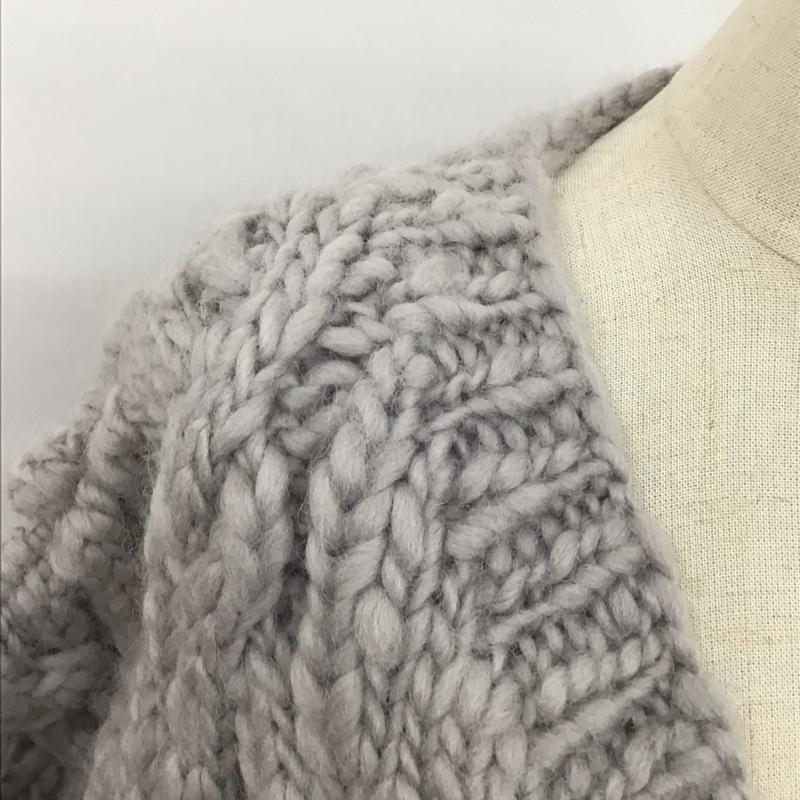 ジャーナルスタンダード JOURNAL STANDARD カーディガン 長袖 20-080-400-1200-3-0 前開カーディガン 長袖厚手ニットカーディガン 無地 灰 / グレー / レディース USED 古着 中古 10107730