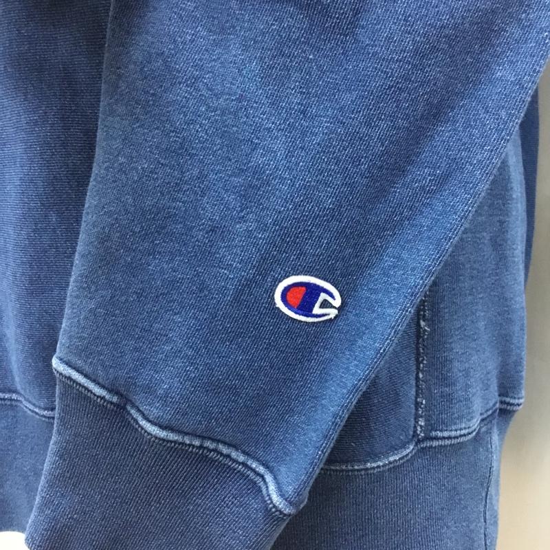 チャンピオン Champion パーカー 長袖 長袖パーカー フード付きパーカー プリントスウェット トレーナー XL 無地 青 / ブルー / メンズ USED 古着 中古 10108459
