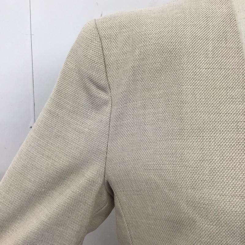 ザラ ZARA ジャケット、上着 ジャケット、ブレザー 9929 121 711 ノーカラージャケット 36 無地 ベージュ / ベージュ / レディース USED 古着 中古 10122668
