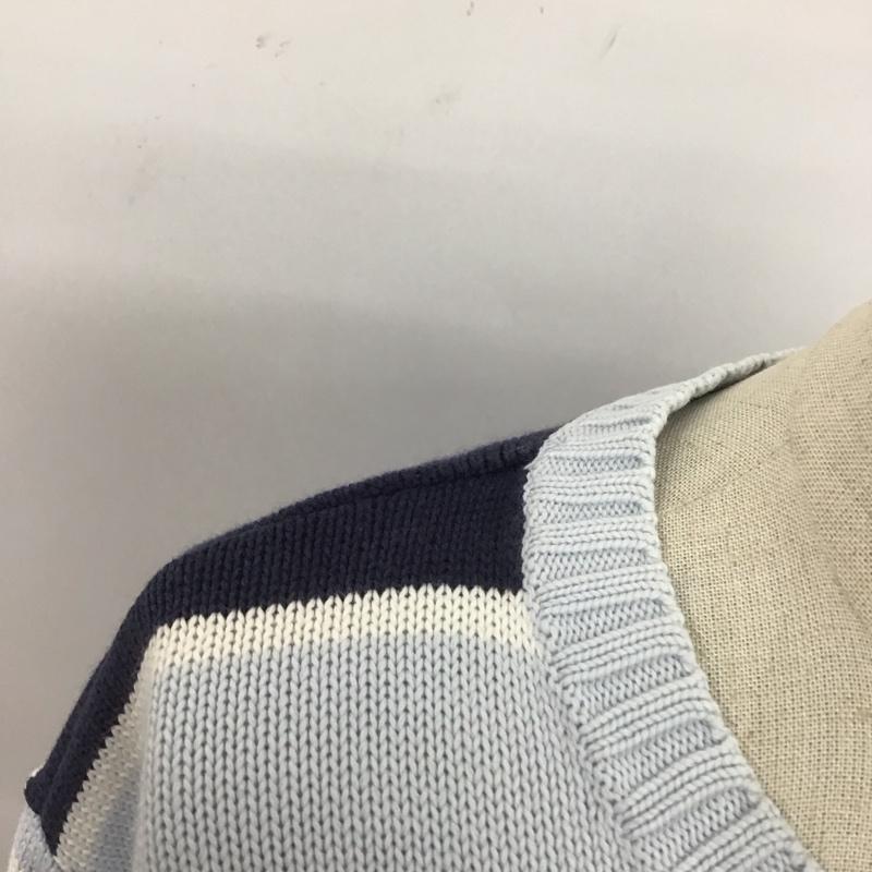ポロバイラルフローレン Polo by RALPH LAUREN ニット、セーター 長袖 長袖ニットカットソー ニット セーター クルーネックニット L ボーダー柄 マルチカラー / マルチカラー / メンズ USED 古着 中古 10124582