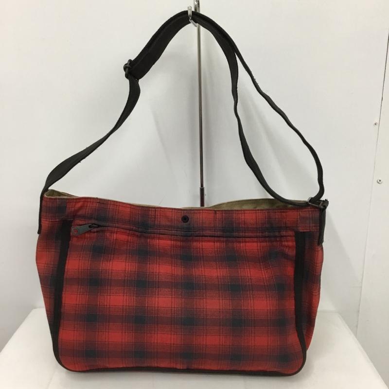 ポーター PORTER ショルダーバッグ ショルダーバッグ チェック 黒 / ブラック / X 赤 / レッド / メンズ USED 古着 中古 10130248