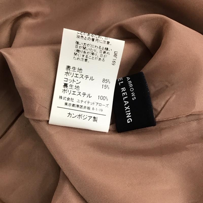 ユナイテッドアローズグリーンレーベルリラクシング UNITED ARROWS green label relaxing スカート ひざ丈スカート 3524-165-2111 CS T/C グログラン タック スカート 36 無地 ベージュ / ベージュ / レディース USED 古着 中古 10133806