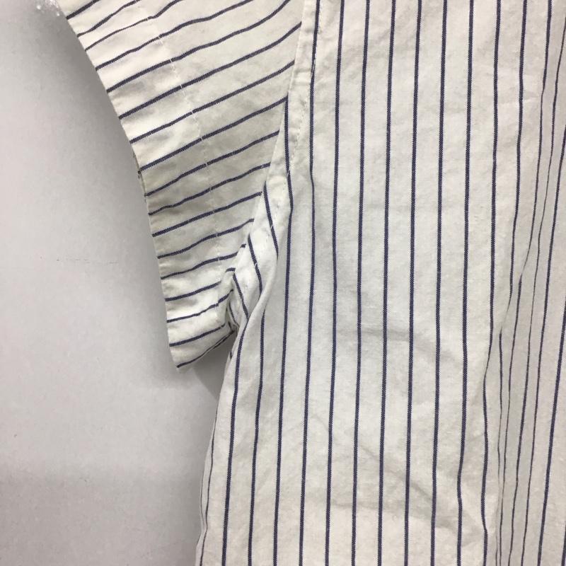 エムエイチエル MHL. シャツ、ブラウス 半袖 半袖シャツ ストライプシャツ カラーシャツ 1 ストライプ 白 / ホワイト / X 青 / ブルー / レディース USED 古着 中古 10135255