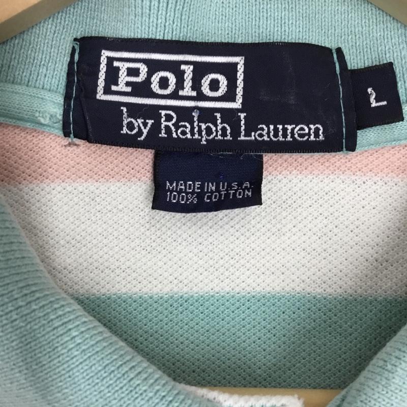 ポロバイラルフローレン Polo by RALPH LAUREN ポロシャツ 半袖 半袖ポロシャツ カラーシャツ 半袖カットソー L ボーダー柄 マルチカラー / マルチカラー /  メンズ USED 古着 中古 10113332