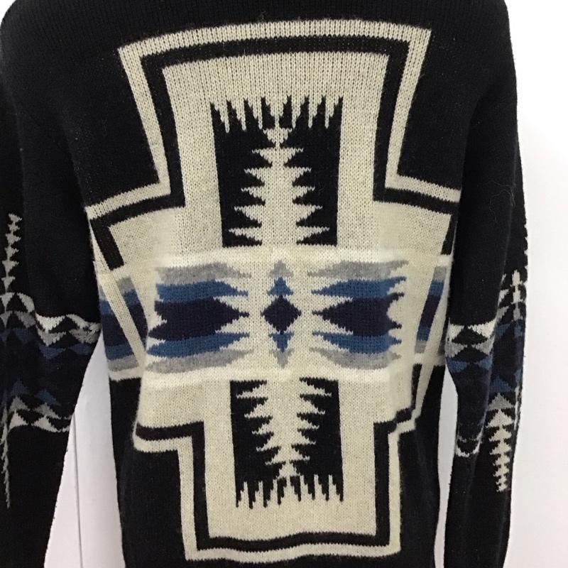 ペンドルトン PENDLETON ニット、セーター 長袖 M 無地 黒 / ブラック / メンズ USED 古着 中古 10124068