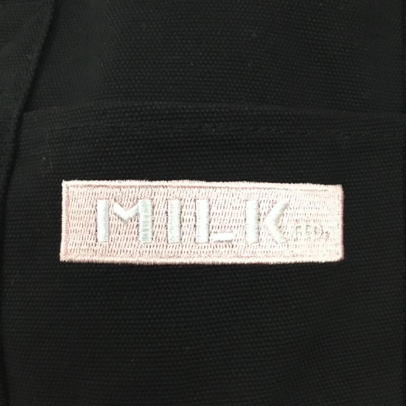 ミルクフェド MILKFED. リュックサック、デイパック リュックサック、デイバッグ 103203053018 EMBROIDERED BAR CANVAS BACKPACK ロゴ、文字 黒 / ブラック / レディース USED 古着 中古 10109902