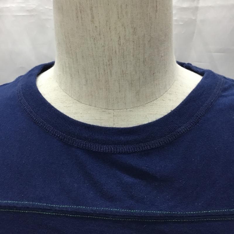 フランクリンマーシャル FRANKLIN&MARSHALL Tシャツ 半袖 半袖カットソー プリントTシャツ クルーネックカットソー L プリント 紺 / ネイビー /  メンズ USED 古着 中古 10108523