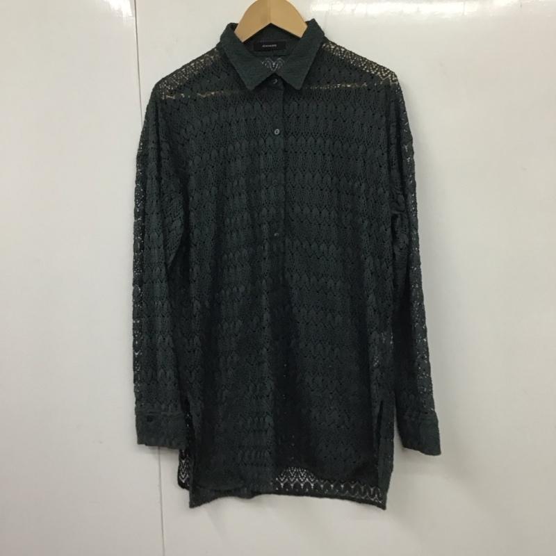 ジーナシス JEANASIS シャツ、ブラウス 長袖 JS064086MC レースシャツ FREE レース柄 緑 / グリーン / レディース USED 古着 中古 10131296