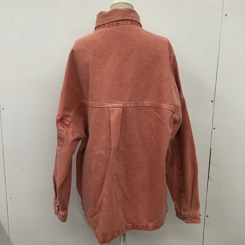 ザラ ZARA ジャケット、上着 ジャケット、ブレザー デニムジャケット カラージャケット 長袖ジャケット ブルゾン M 無地 桃 / ピンク / レディース USED 古着 中古 10123733