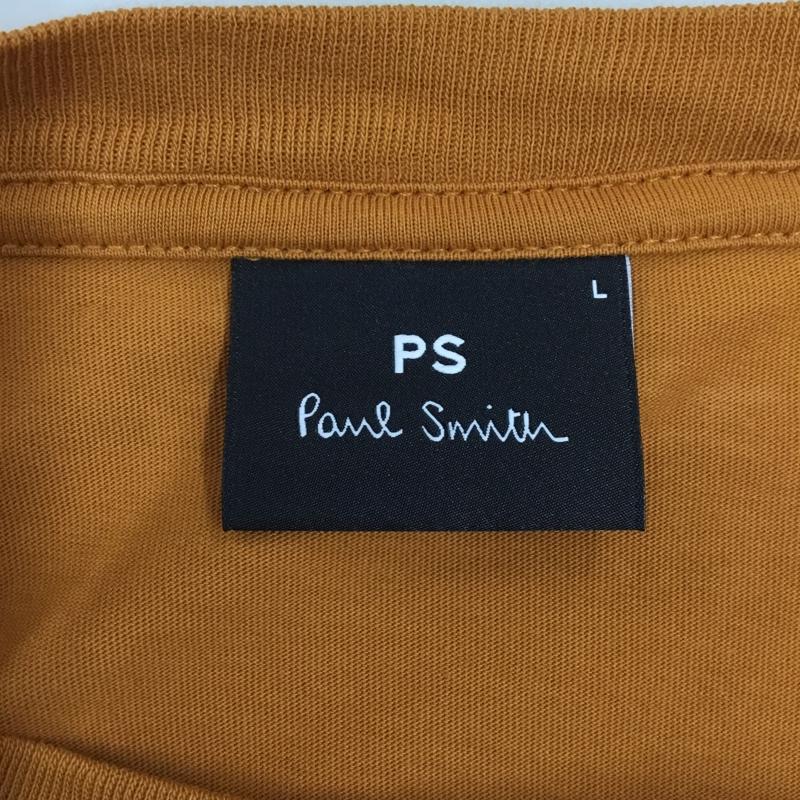 ポールスミス Paul Smith Tシャツ 長袖 長袖カットソー ロングスリーブカットソー クルーネックカットソー L ロゴ、文字 キャメル / キャメル / メンズ USED 古着 中古 10106580
