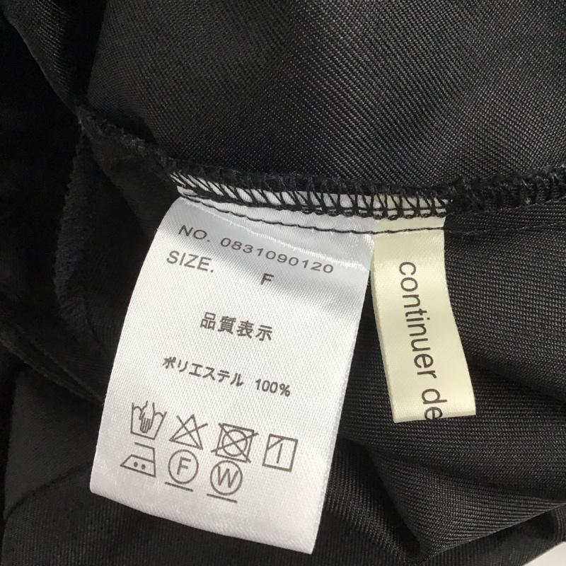 ナイスクラップ NICE CLAUP ジャンパースカート ジャンパースカート FREE 無地 黒 / ブラック / レディース USED 古着 中古 10128924
