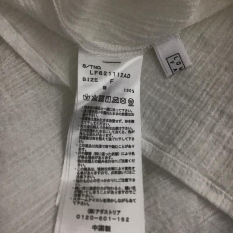 ローリーズファーム LOWRYS FARM シャツ、ブラウス 長袖 lf621112ad ヨウリュウドロストチュニック ブラウス FREE 無地 白 / ホワイト / レディース USED 古着 中古 10142694