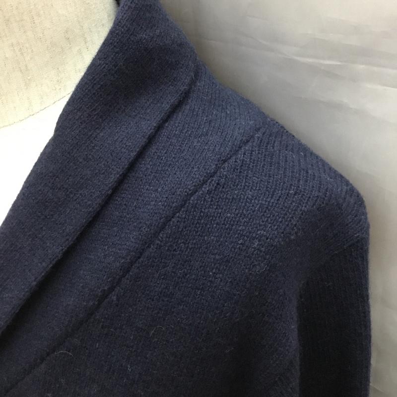 アダムエロペ ADAM ET ROPE カーディガン 長袖 長袖ニットカーディガン リブニットカーディガン 前ボタン L 無地 紺 / ネイビー / メンズ USED 古着 中古 10113339