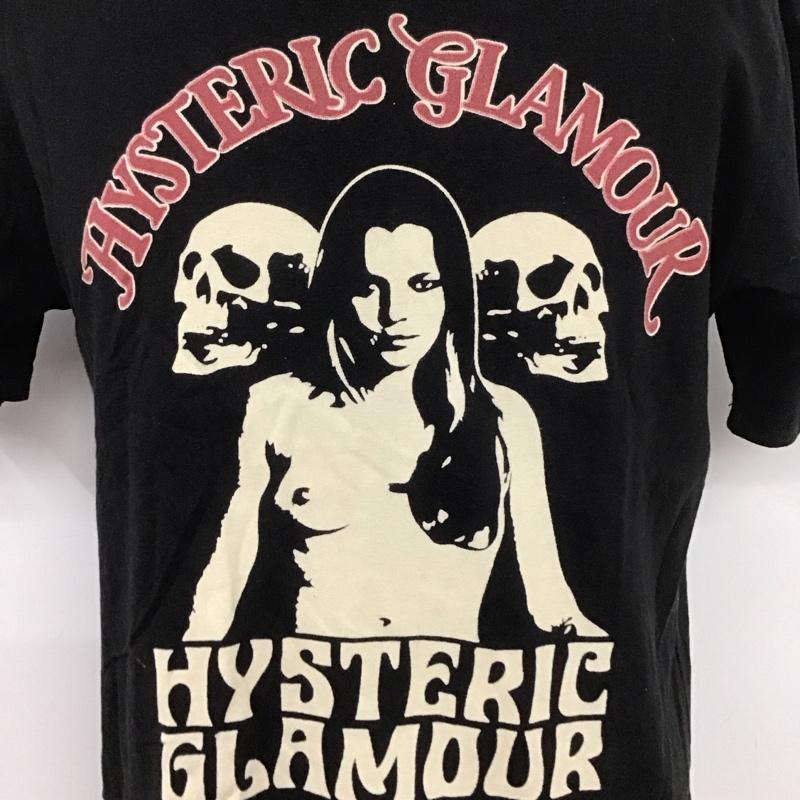 ヒステリックグラマー HYSTERIC GLAMOUR Tシャツ 半袖 半袖カットソー プリントTシャツ クルーネックカットソー L プリント 黒 / ブラック / メンズ USED 古着 中古 10106824