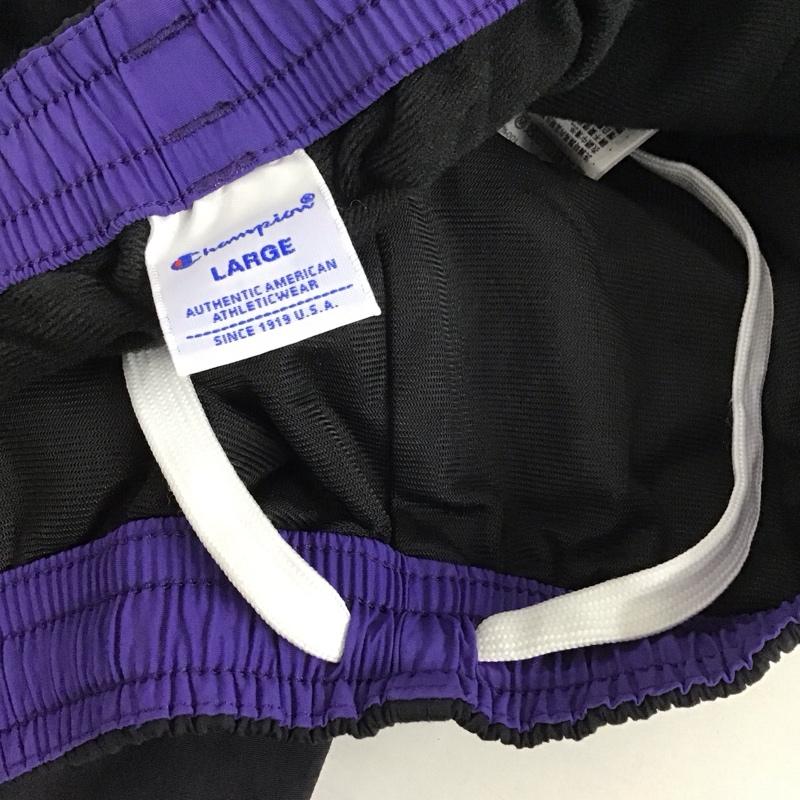 チャンピオン Champion パンツ ワークパンツ、ペインターパンツ c3-q209 アクションナイロンパンツ ロングパンツ L ロゴ、文字 紺 / ネイビー / X 紫 / パープル / メンズ USED 古着 中古 10132320