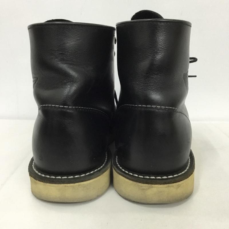 レッドウィング RED WING ブーツ 一般 8165 6inch CLASSIC PLAIN TOE 7.5D 25.5cm US:7.5 無地 黒 / ブラック / メンズ USED 古着 中古 10129091