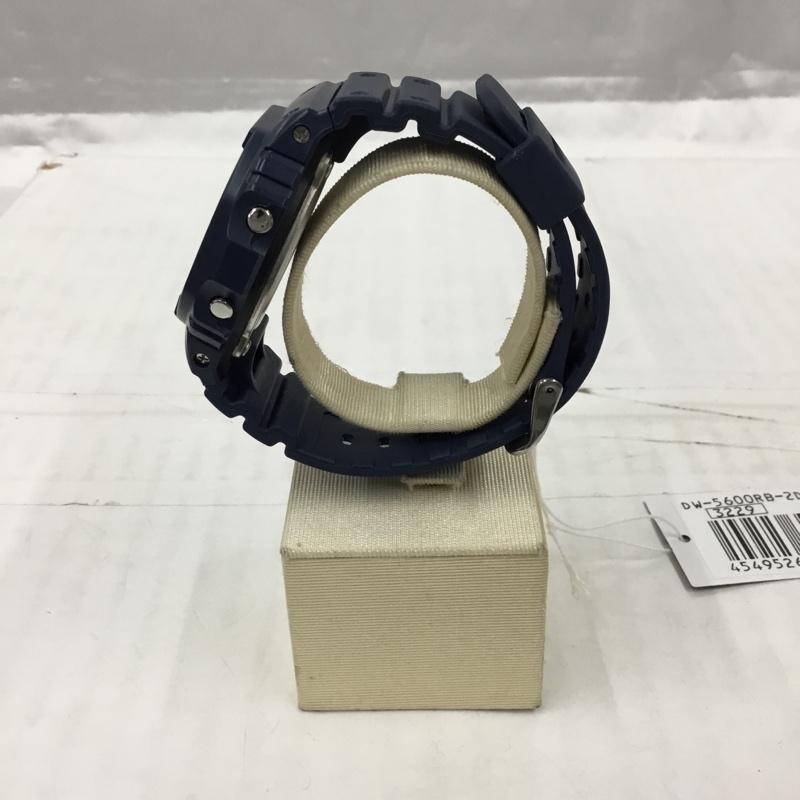 ジーショック G-SHOCK 腕時計 デジタル DW-5600RB 箱有 ロゴ、文字 紺 / ネイビー / メンズ USED 古着 中古 10106007