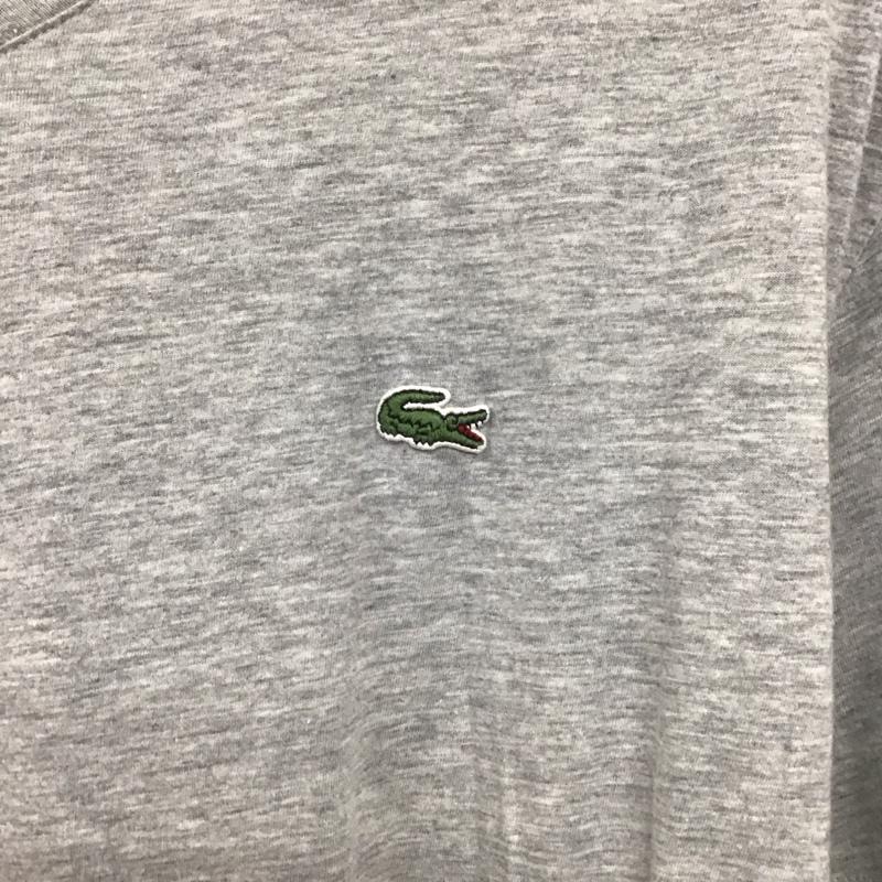 ラコステ LACOSTE Tシャツ 半袖 半袖カットソー プリントTシャツ Vネックカットソー 6 ロゴ、文字 灰 / グレー / メンズ USED 古着 中古 10138749