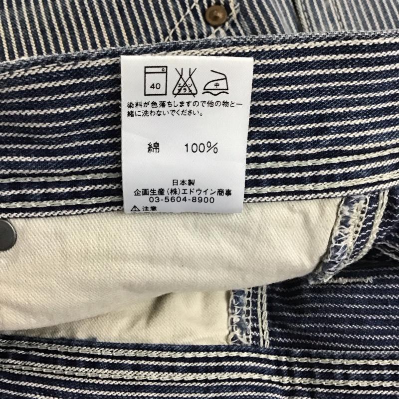 リー Lee パンツ ワークパンツ、ペインターパンツ JOHN’S CLOTHING ヒッコリー ブーツカット M ストライプ 白 / ホワイト / X インディゴ / インディゴ / メンズ USED 古着 中古 10131421