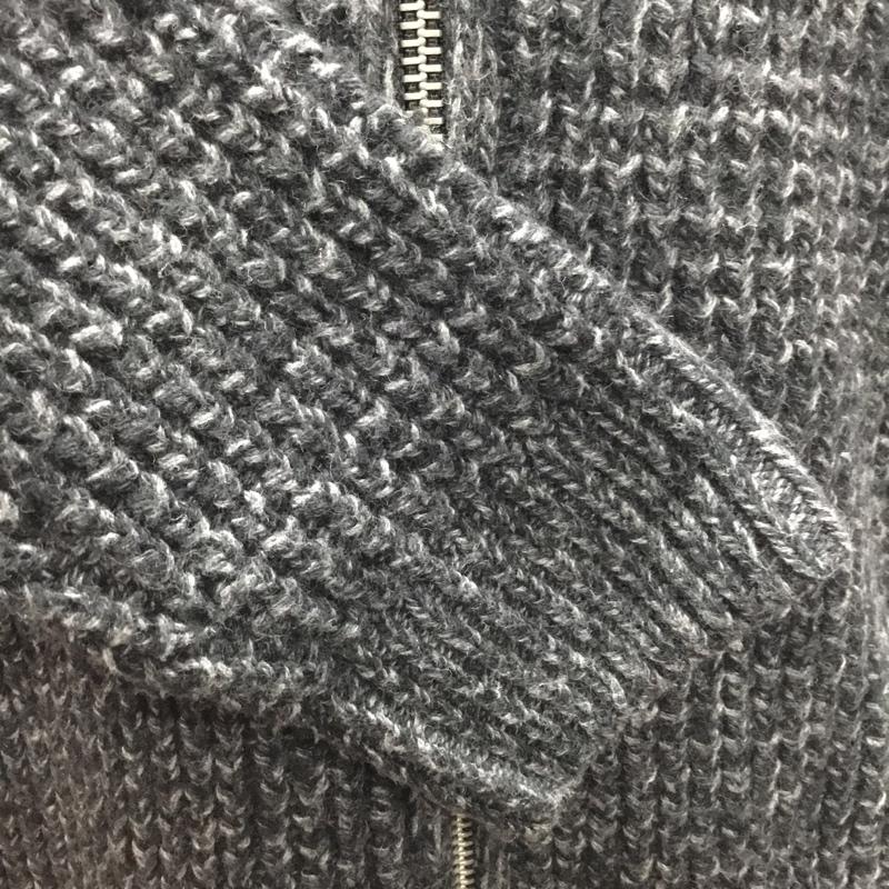 アバクロンビーアンドフィッチ ABERCROMBIE&FITCH ニット、セーター 長袖 長袖ニット ジップアップニットジャケット アウター セーター XXL 無地 灰 / グレー / メンズ USED 古着 中古 10122398