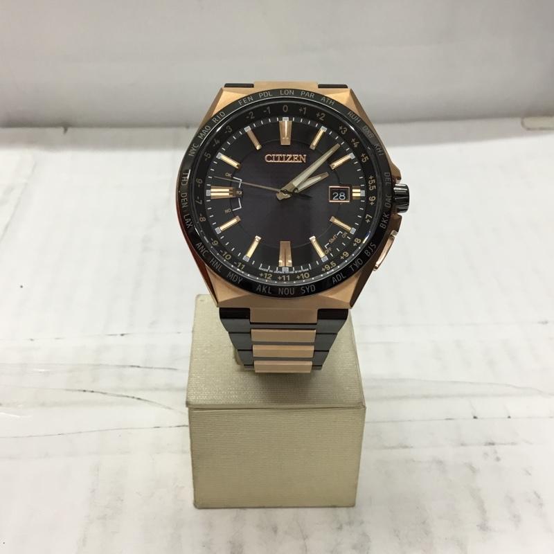 シチズン CITIZEN 腕時計 アナログ(クォーツ式) GN-4W-S-12G ECO DRIVE ロゴ、文字 黒 / ブラック / X 茶 / ブラウン / メンズ USED 古着 中古 10106401