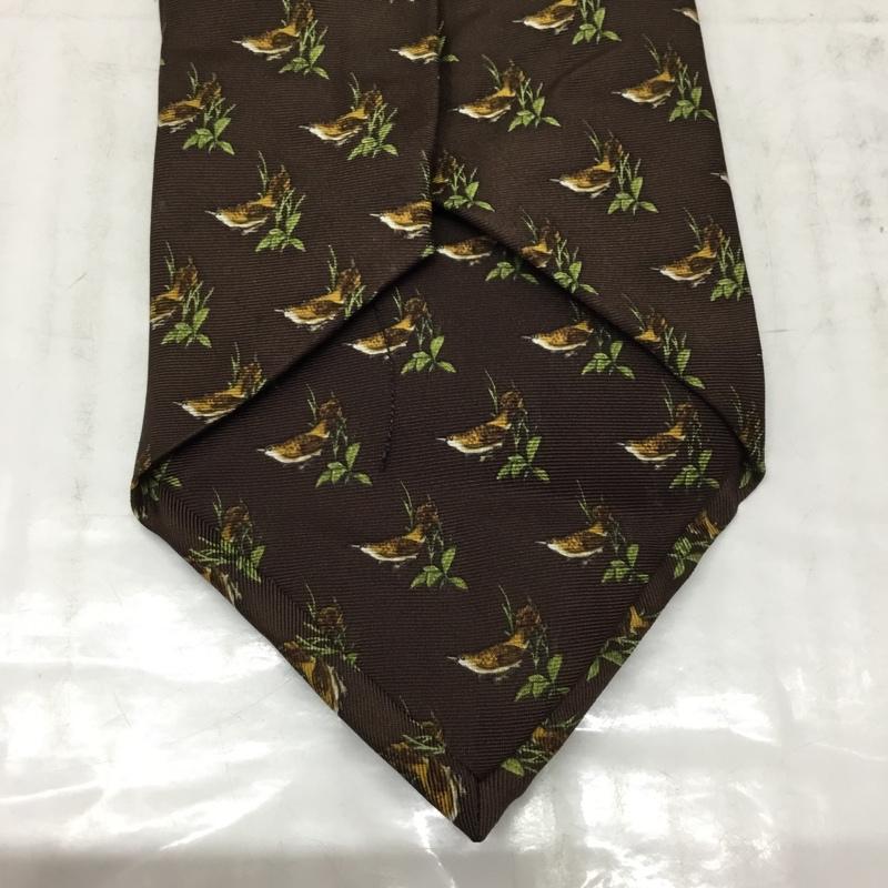 ブルックスブラザーズ BROOKS BROTHERS ネクタイ ネクタイ シルク USA製 鳥柄 総柄 茶 / ブラウン / メンズ USED 古着 中古 10113603