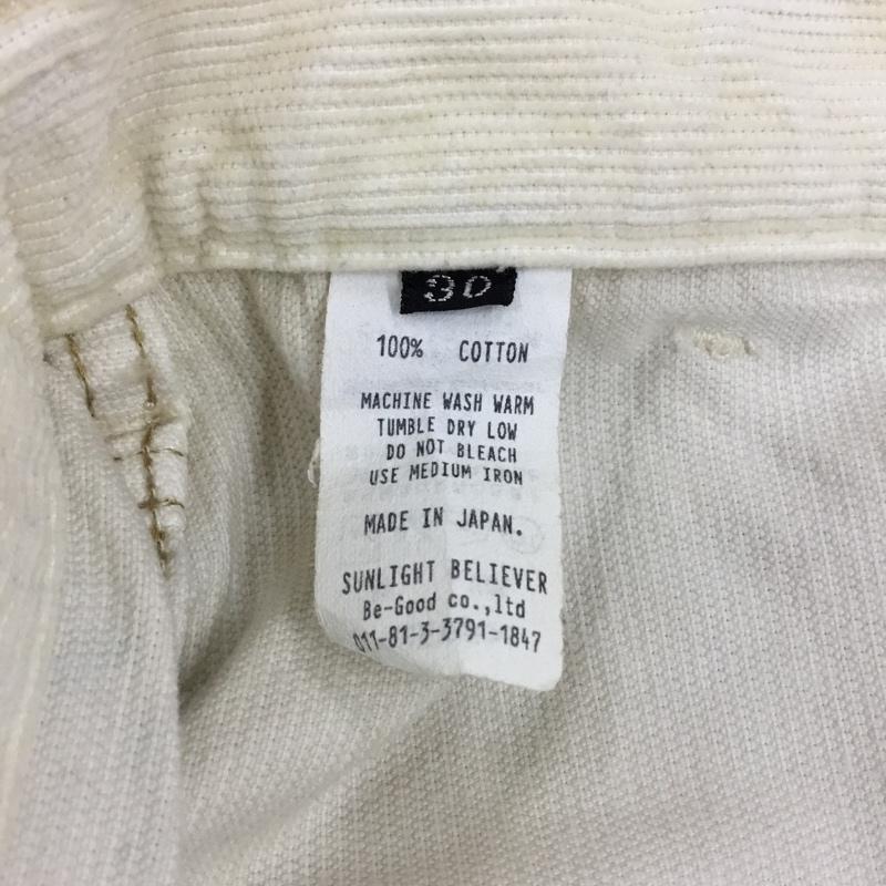 サンライトビリーバー SUNLIGHT BELIEVER パンツ ショートパンツ ショートパンツ ハーフパンツ カジュアルパンツ コーデュロイ 30インチ 無地 オフホワイト / オフホワイト /  メンズ USED 古着 中古 10121622