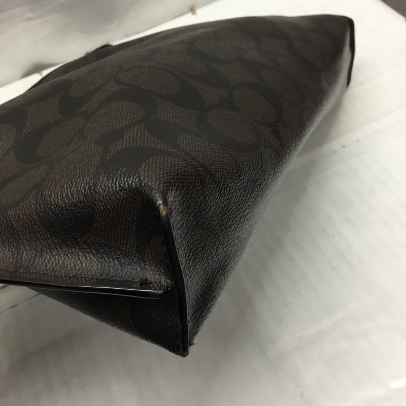 コーチ COACH セカンドバッグ セカンドバッグ F29508 クラッチバッグ シグネチャー 総柄 ダークブラウン / ダークブラウン / X 黒 / ブラック / メンズ USED 古着 中古 10118916