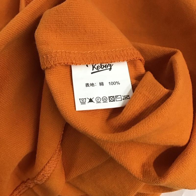 ケボズ KEBOZ カットソー 半袖 半袖カットソー 半袖シャツ 無地シャツ L ロゴ、文字 橙 / オレンジ / メンズ USED 古着 中古 10126514